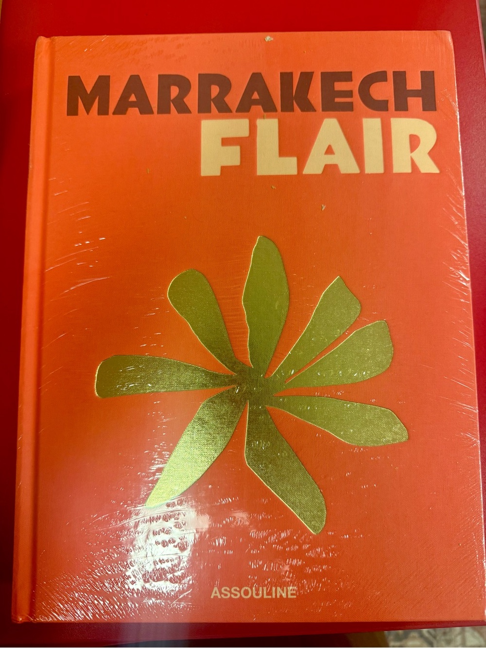 Assouline Marrakech Flair Hardcover — Orange with Gold Accents